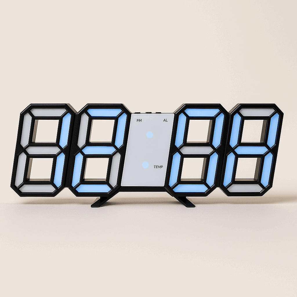 3D Table Clock in a clean background - ThuisGemak