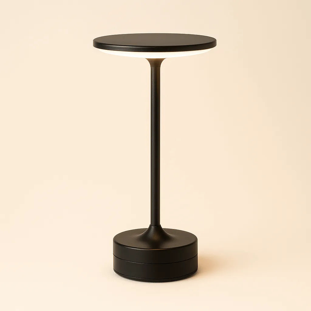 black table lamp in a clean background