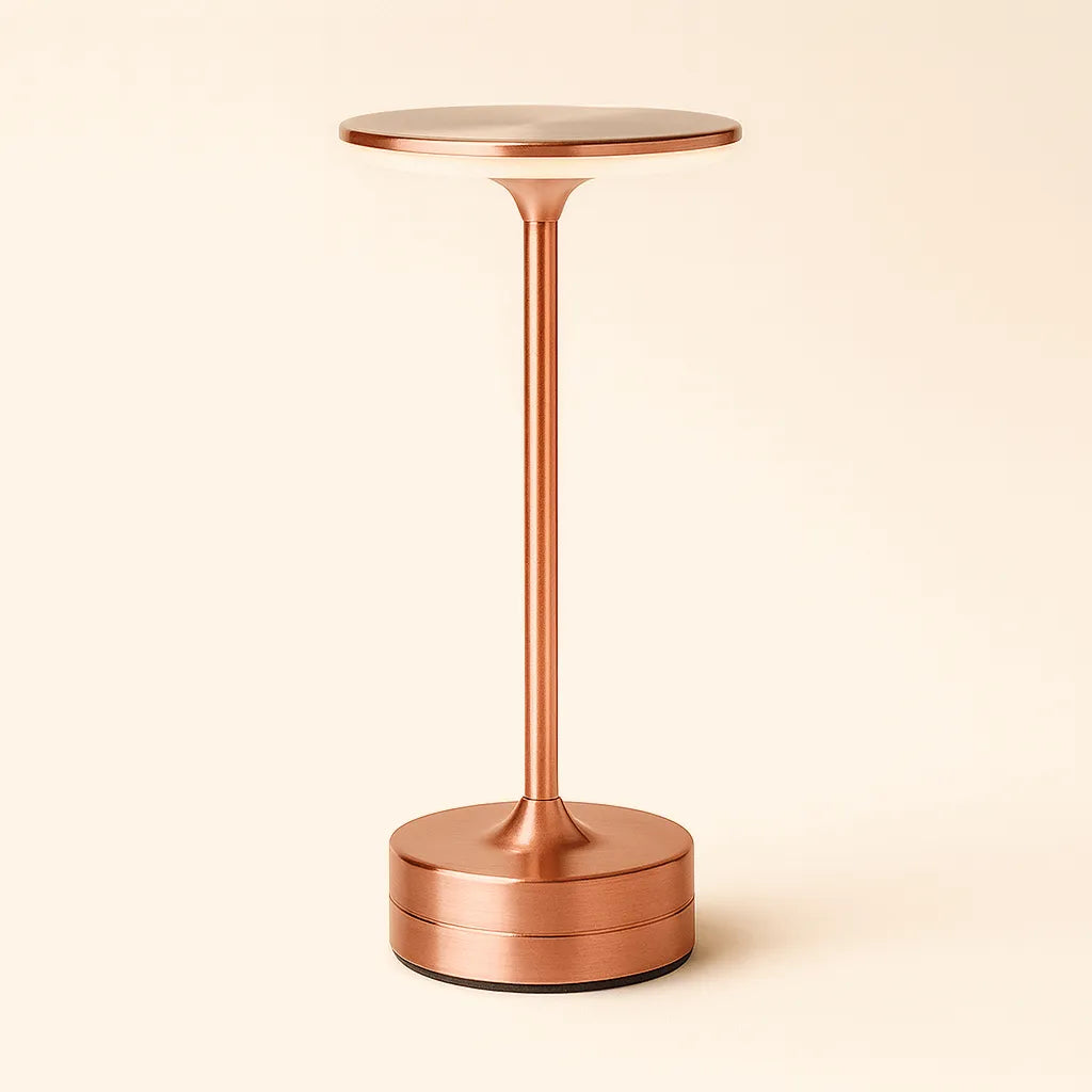 bronze table lamp in a clean background