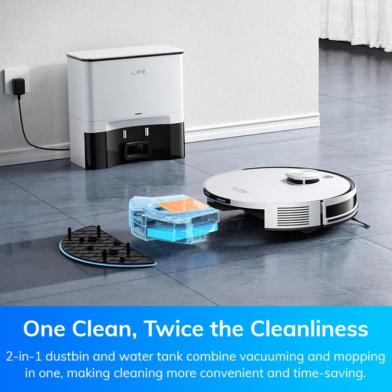 ILIFE A30 Pro Robot Vacuum in kitchen floor setting, modern design, ThuisGemak.