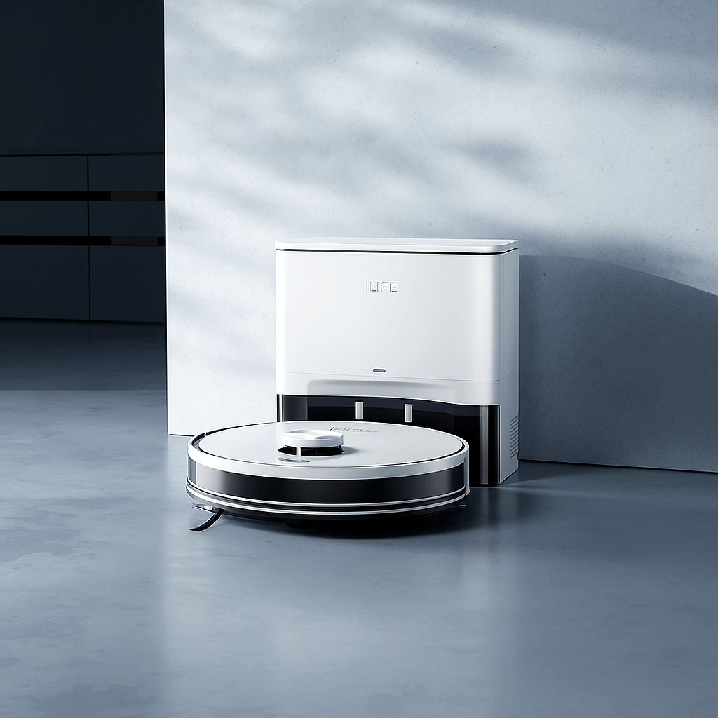 ILIFE A30 Pro Robot Vacuum in minimal home interior, modern design, ThuisGemak.