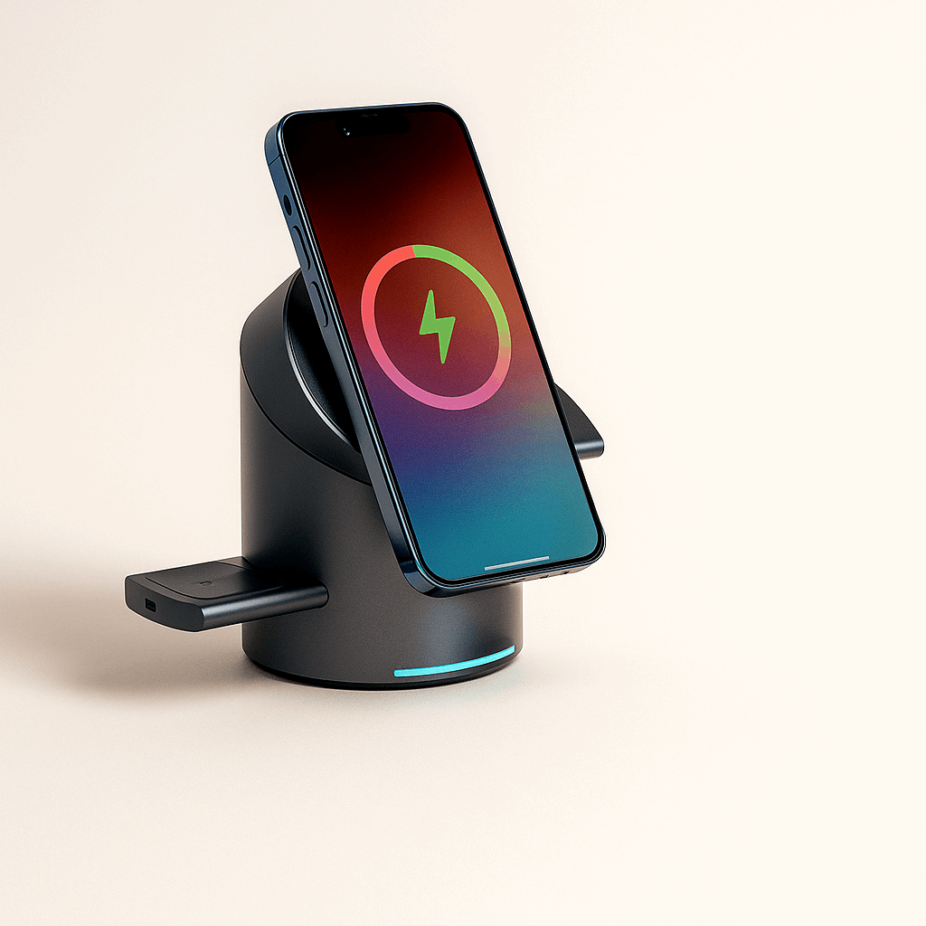 Qi2 3-in-1 magnetic wireless in a clean background - ThuisGemak
