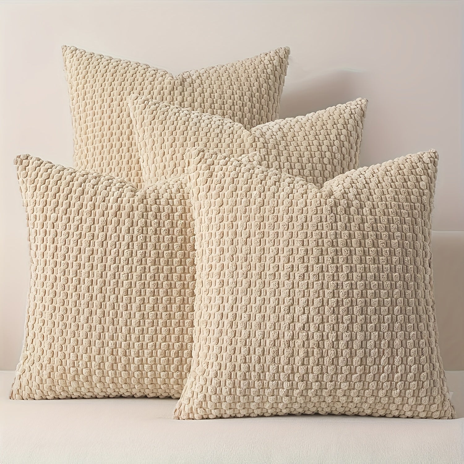 Set of 4 Soft Fleece Cushion Covers