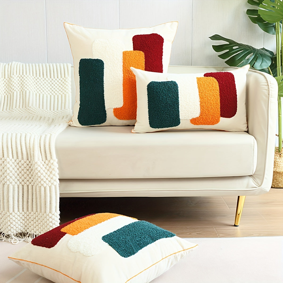 Stylish Geometric Pattern Cushion Cover