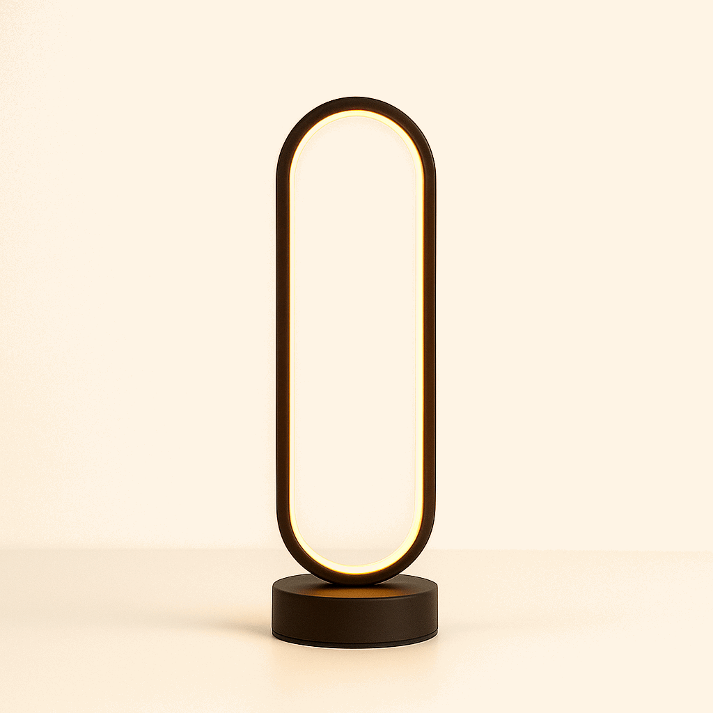 LED Ringlamp – Nachtlamp voor Slaapkamer & Woonkamer, 3 Kleuren Dimbaar, Bedlamp - ThuisGemak