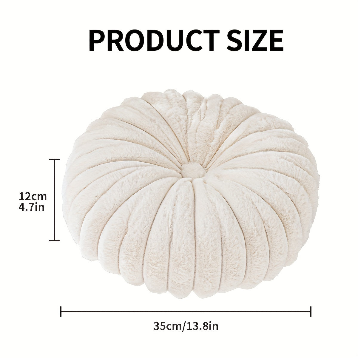 Set of 2 Round Plush Pillows