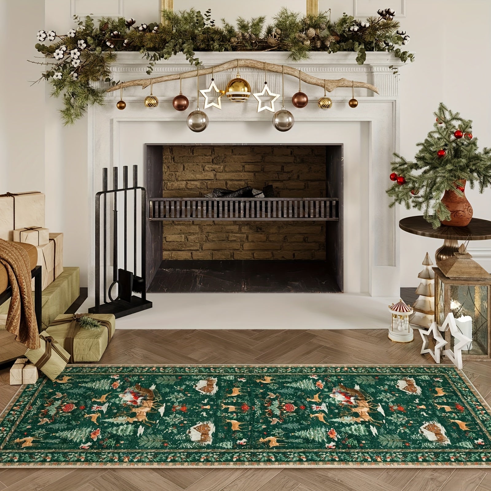 Rectangular Christmas rug