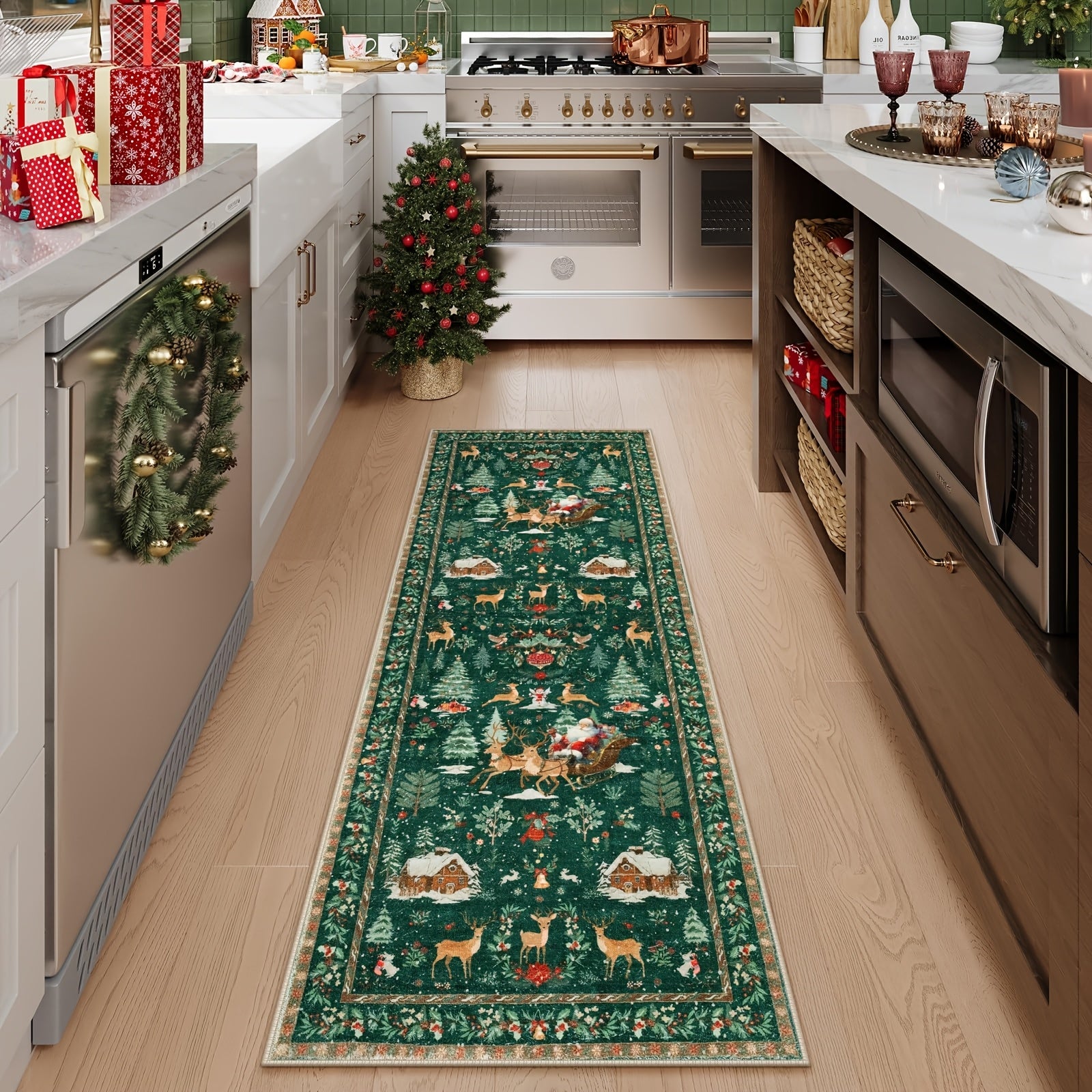 Rectangular Christmas rug