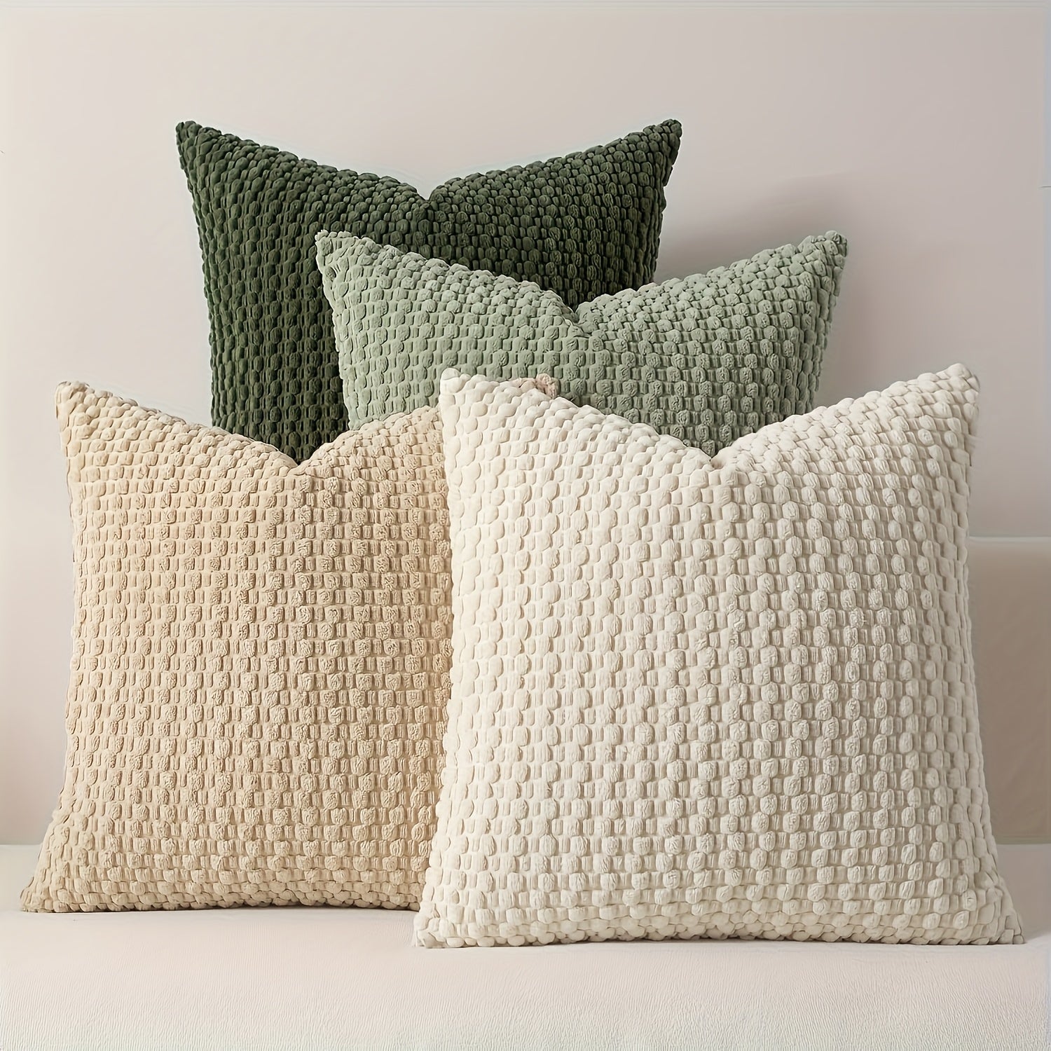 Set of 4 Soft Fleece Cushion Covers