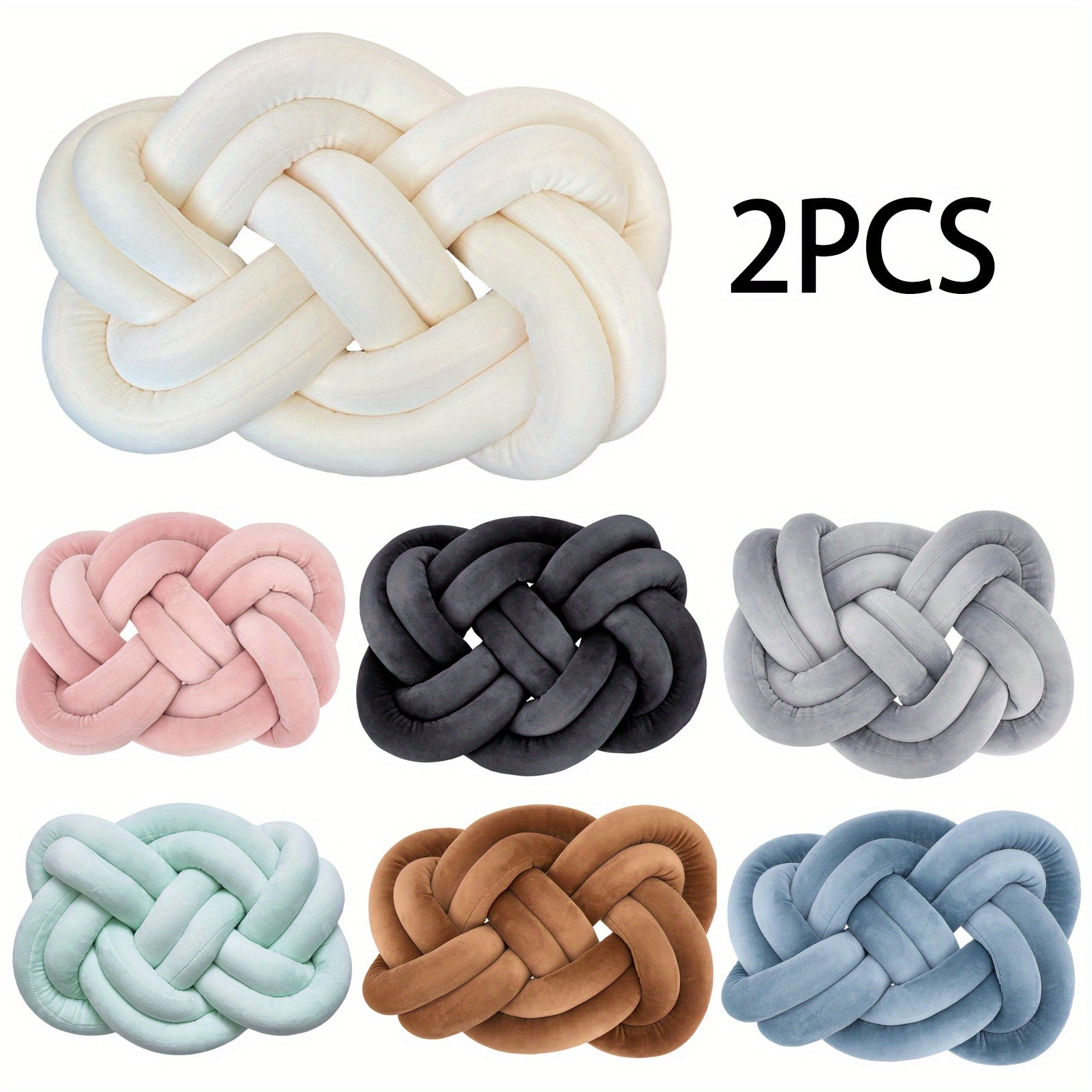 Set of 2 Spandex Knot Pillows