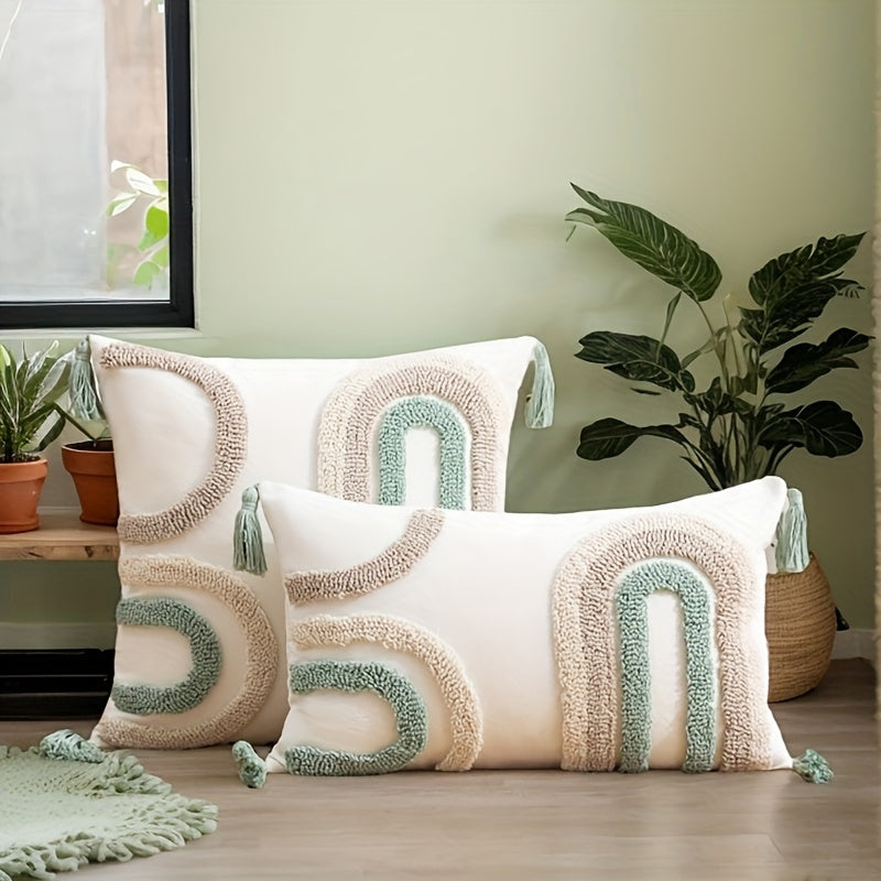 Set of 2 Tufted Cushion Covers