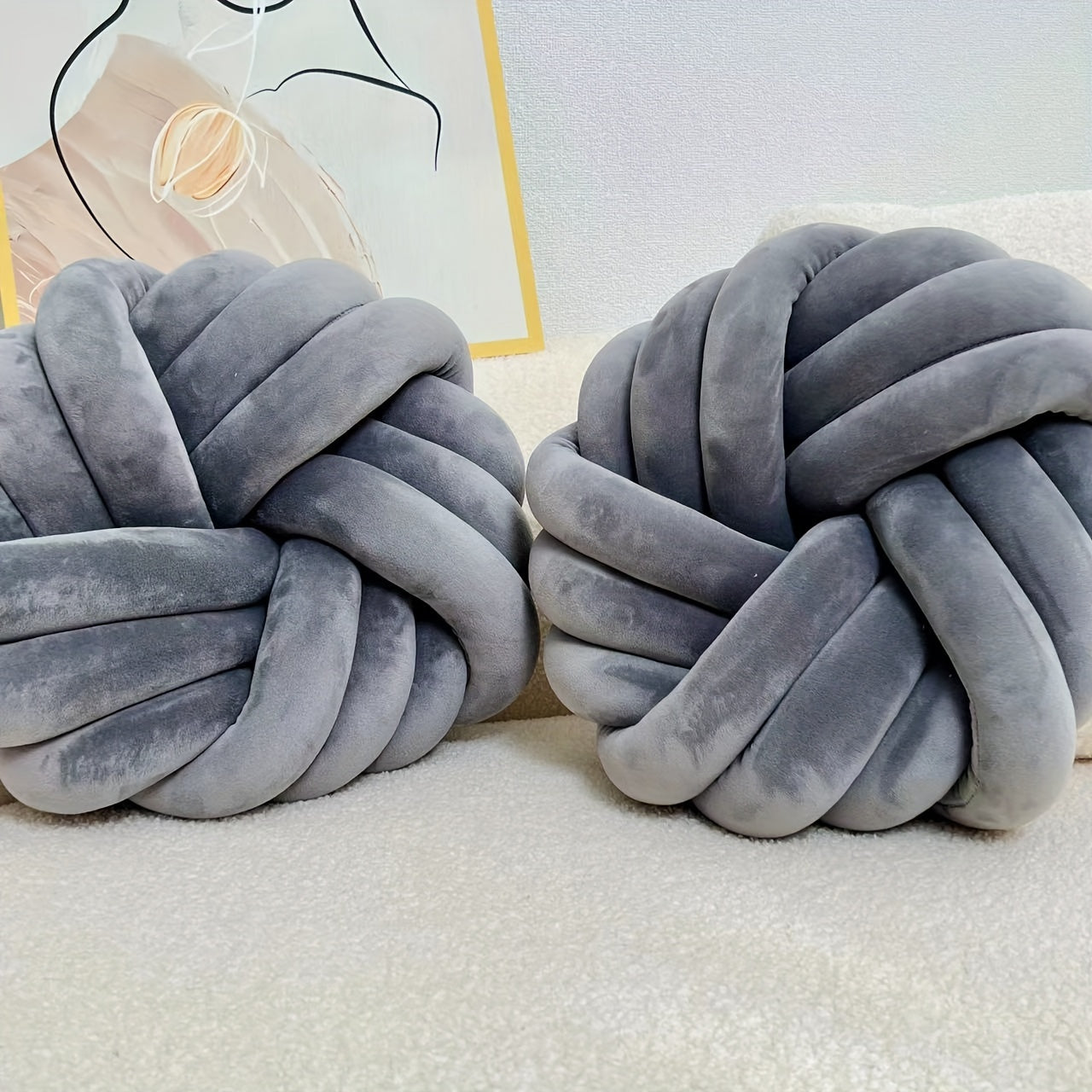 Set of 2 Knot Pillows