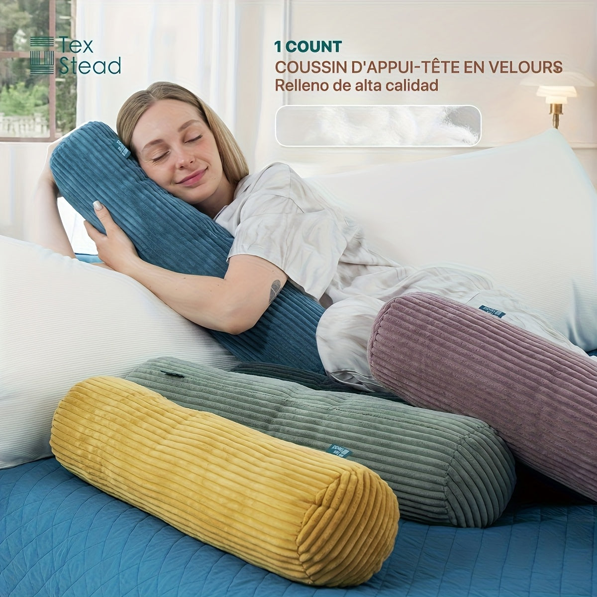 Velvet Bolster Cushion