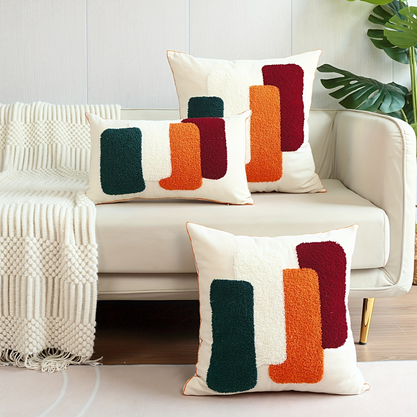Stylish Geometric Pattern Cushion Cover