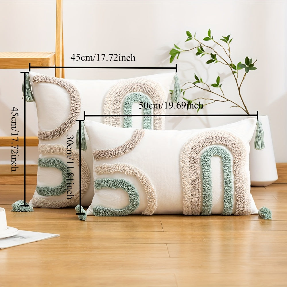 Set of 2 Tufted Cushion Covers