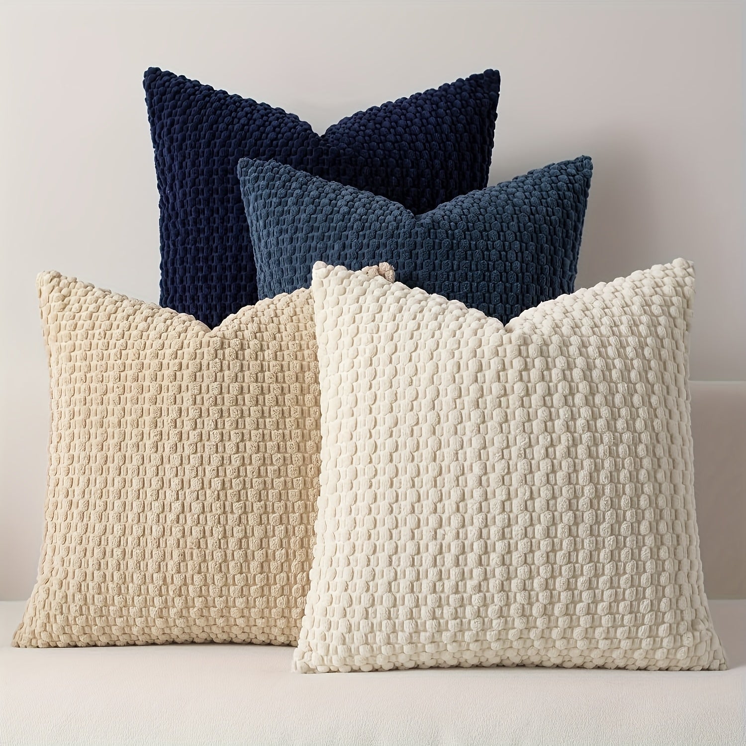 Set of 4 Soft Fleece Cushion Covers
