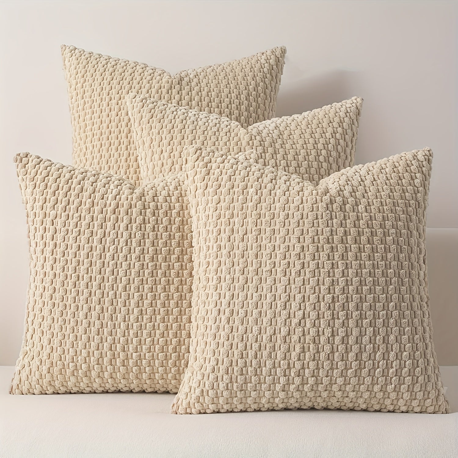 Set of 4 Soft Fleece Cushion Covers