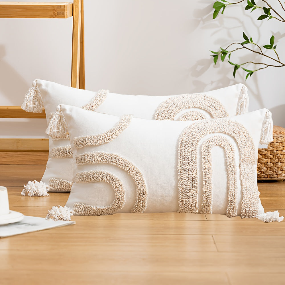 Set of 2 Tufted Cushion Covers