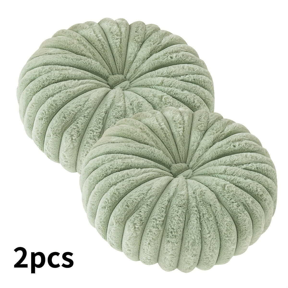 Set of 2 Round Plush Pillows