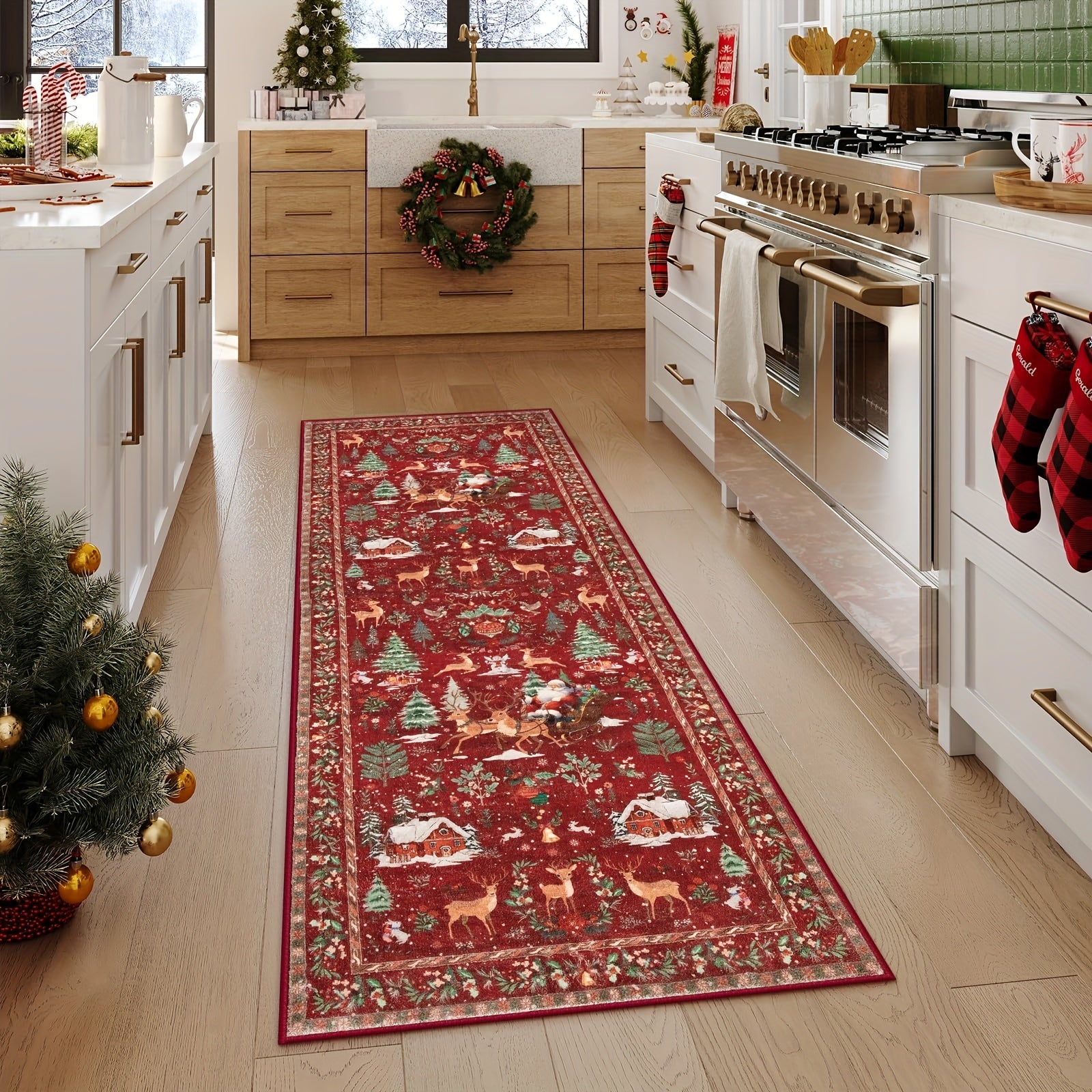 Rectangular Christmas rug