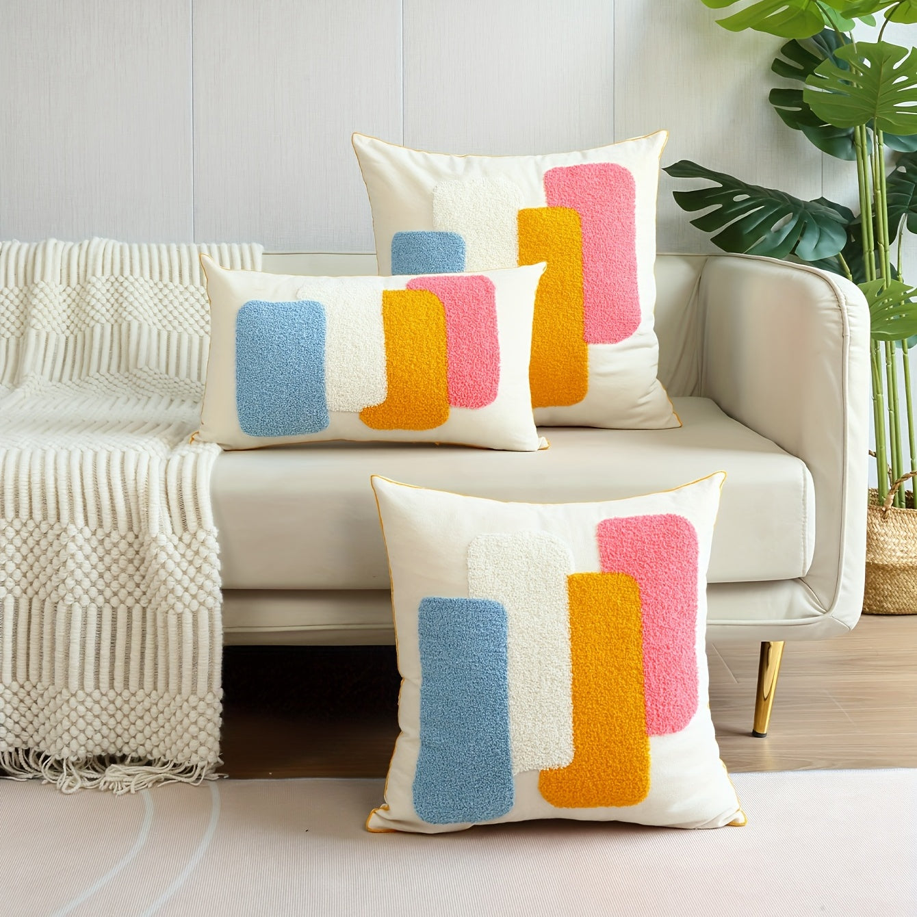 Stylish Geometric Pattern Cushion Cover