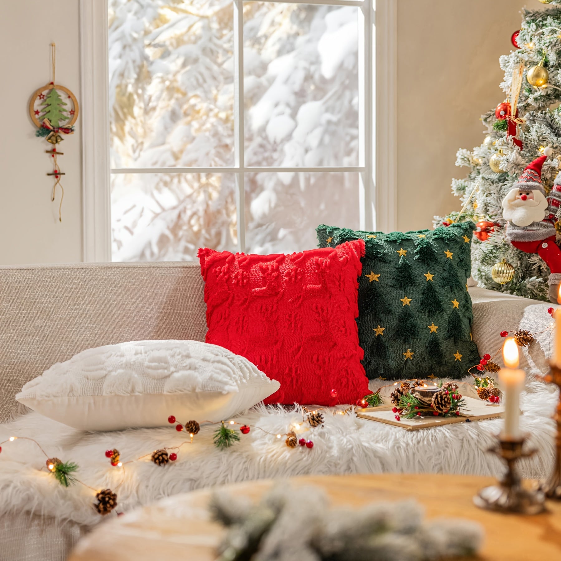 Christmas star cushion