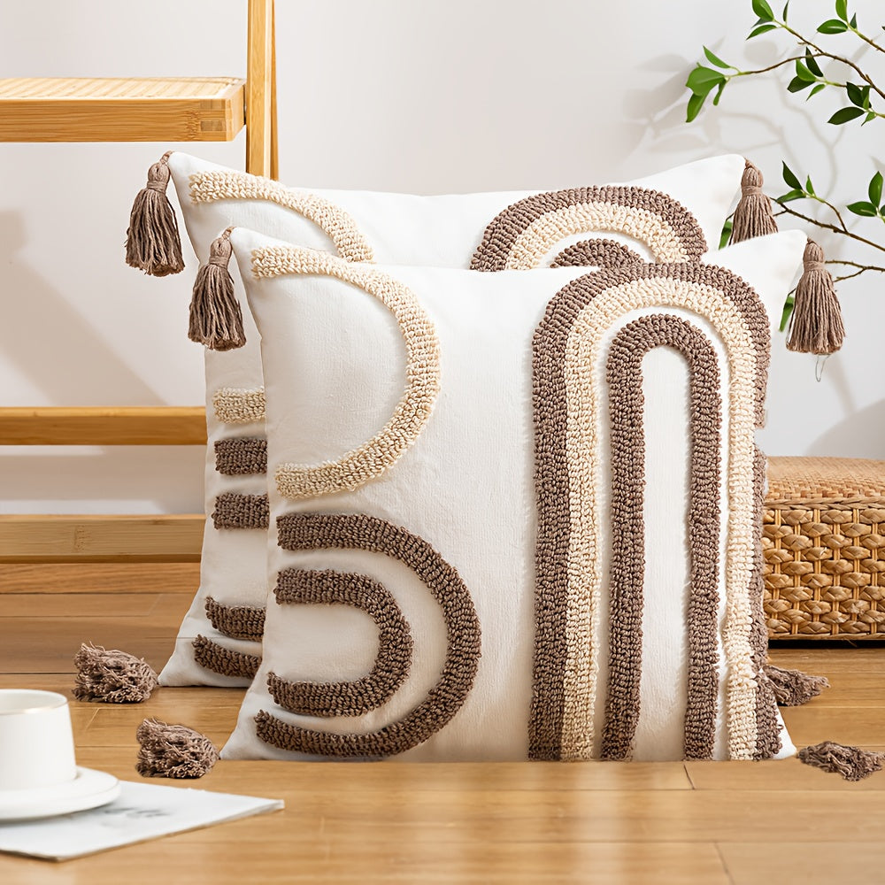 Set of 2 Tufted Cushion Covers