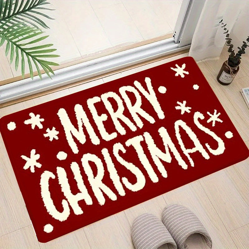 Festive "Merry Christmas" Door Mat