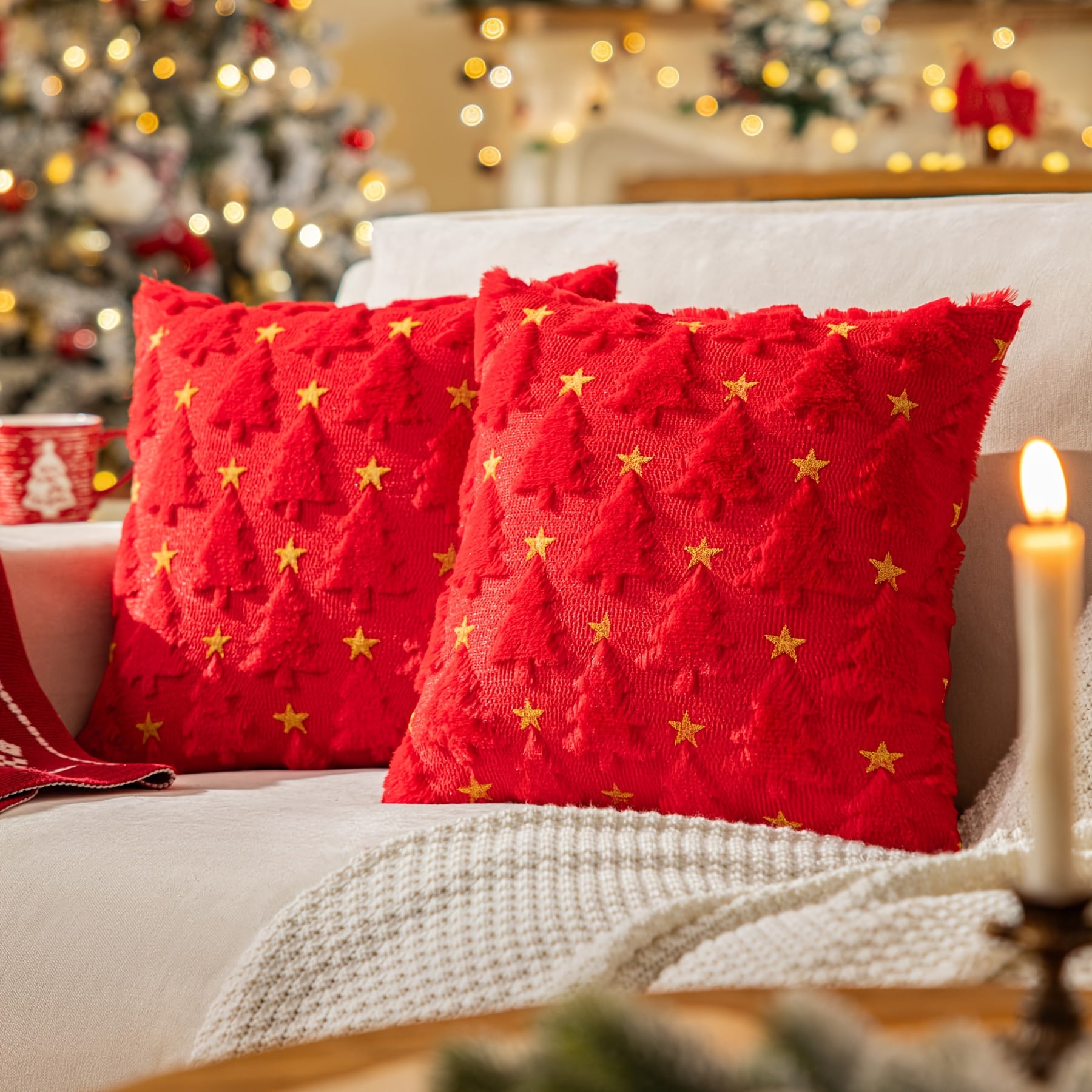 Christmas star cushion