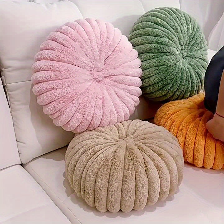 Set of 2 Round Plush Pillows