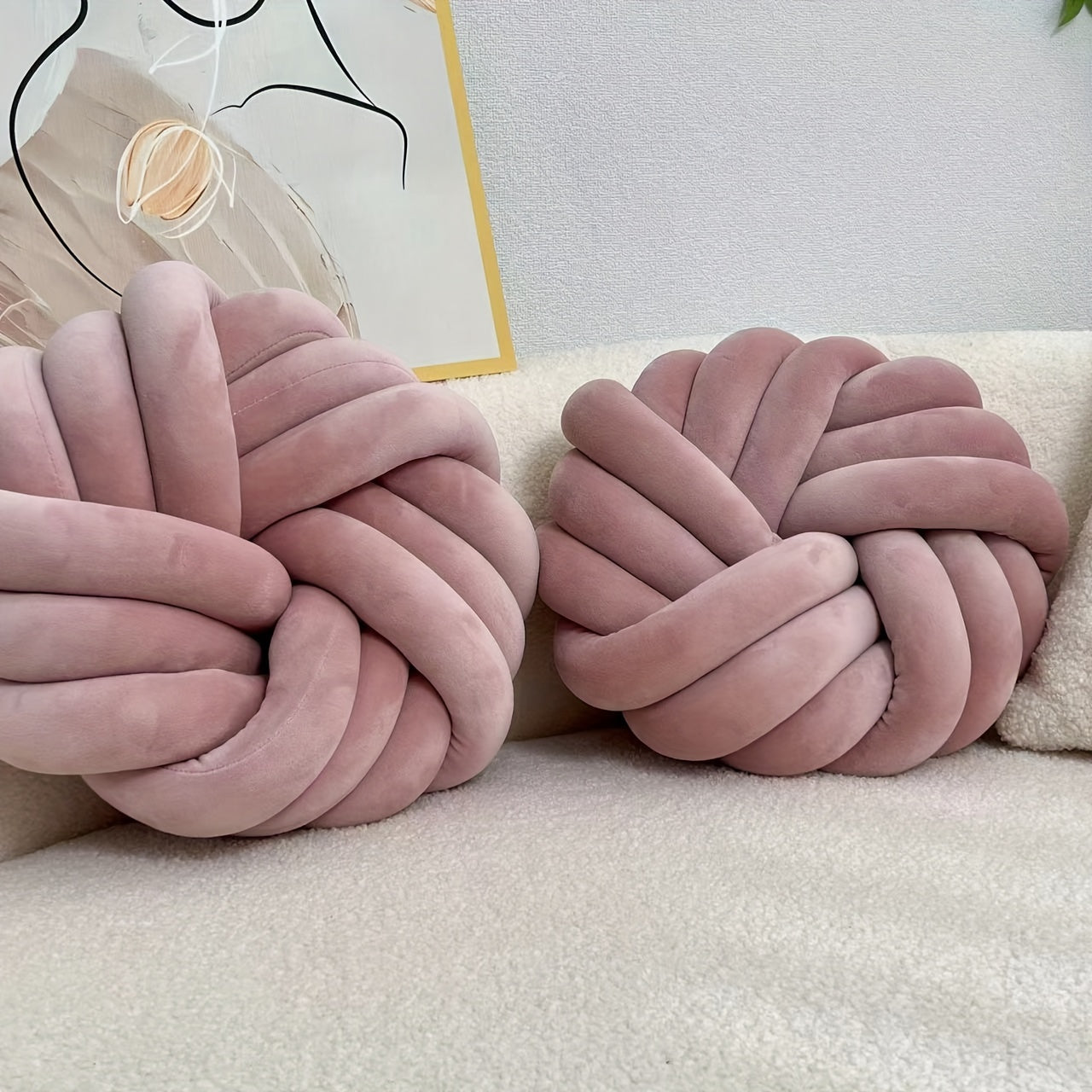 Set of 2 Knot Pillows
