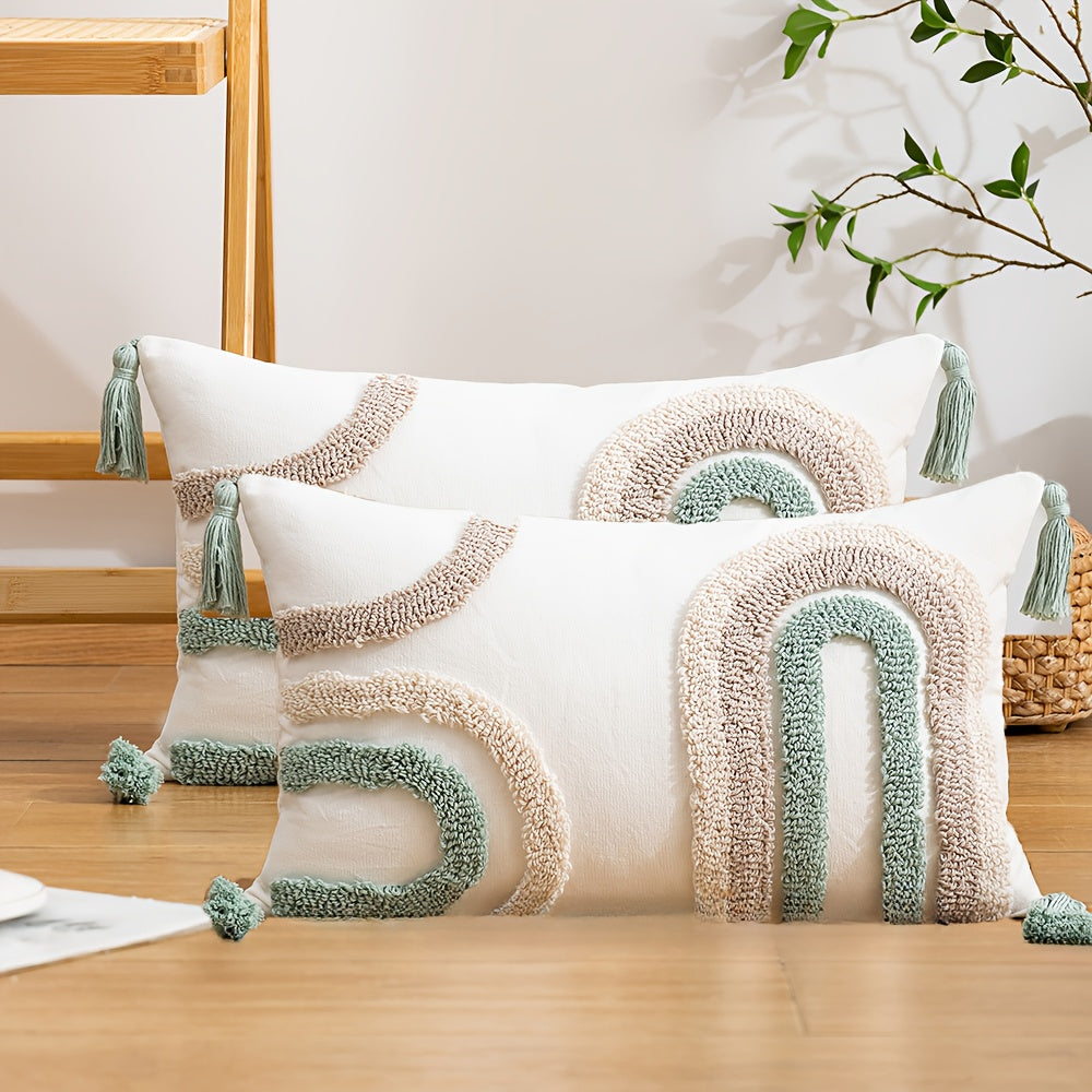 Set of 2 Tufted Cushion Covers