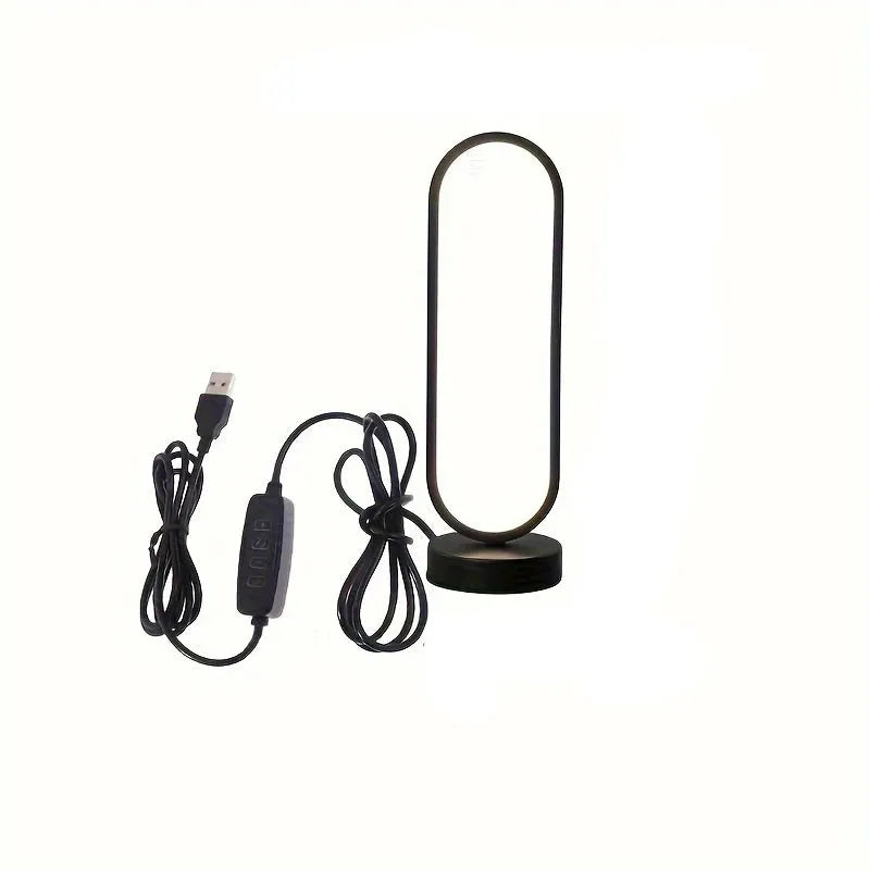 LED Ringlamp – Nachtlamp voor Slaapkamer & Woonkamer, 3 Kleuren Dimbaar, Bedlamp - ThuisGemak