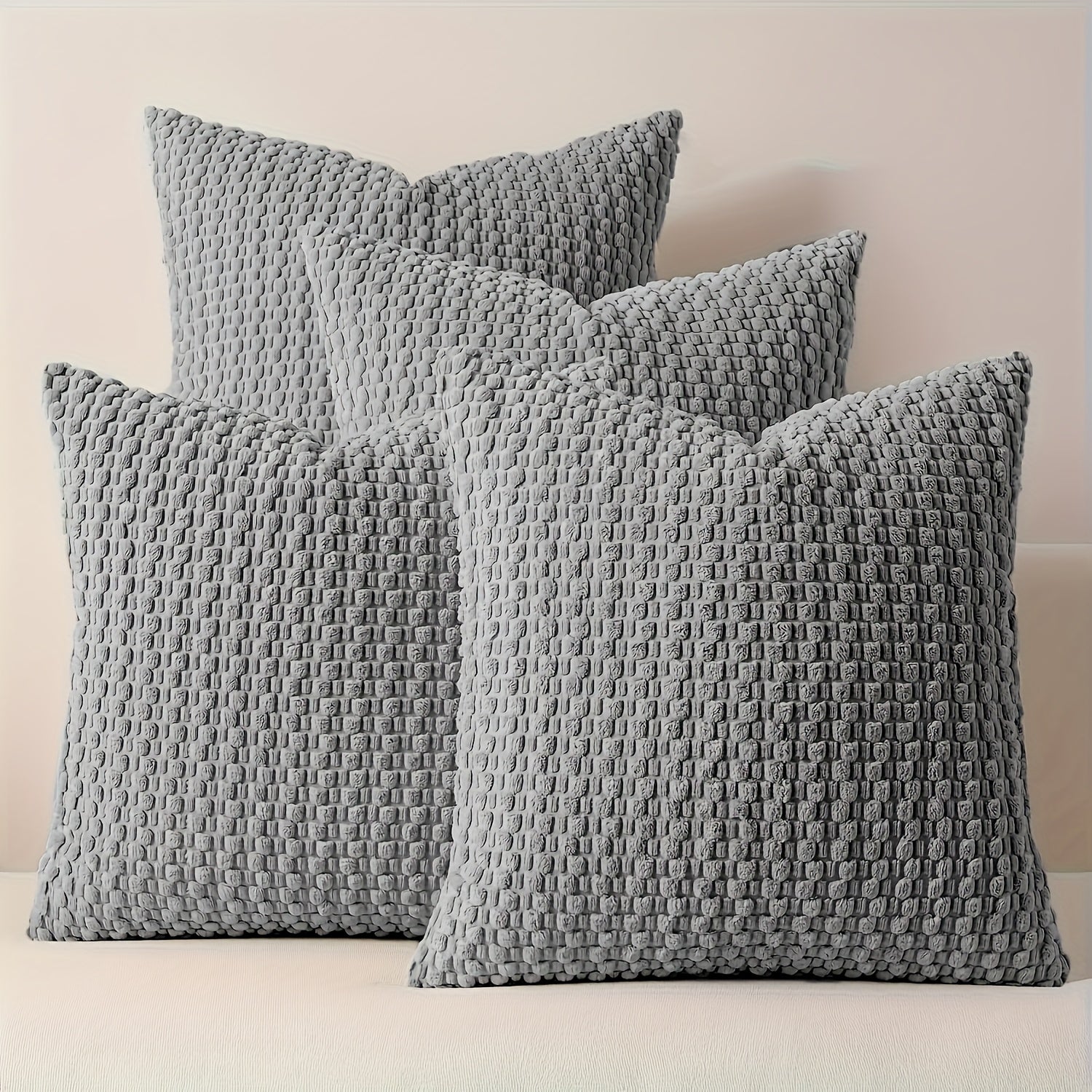 Set of 4 Soft Fleece Cushion Covers