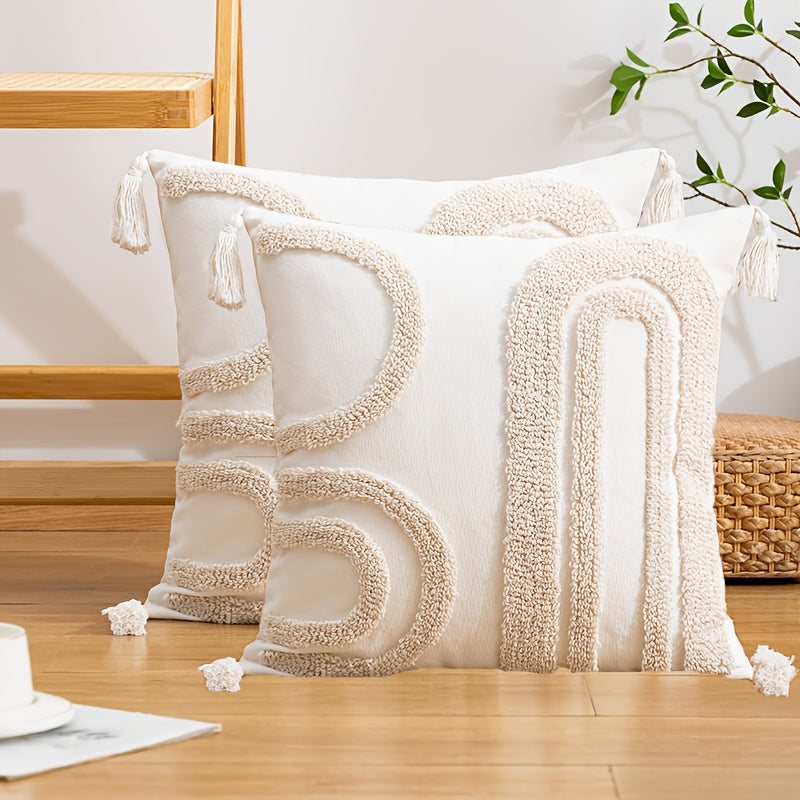 Set of 2 Tufted Cushion Covers