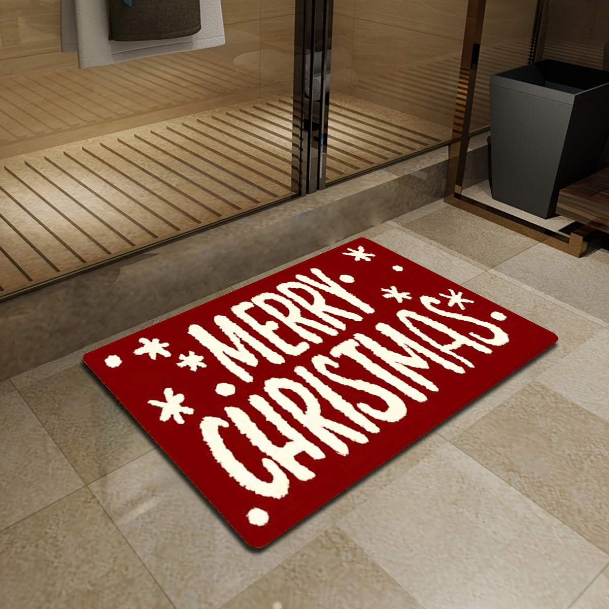 Festive "Merry Christmas" Door Mat