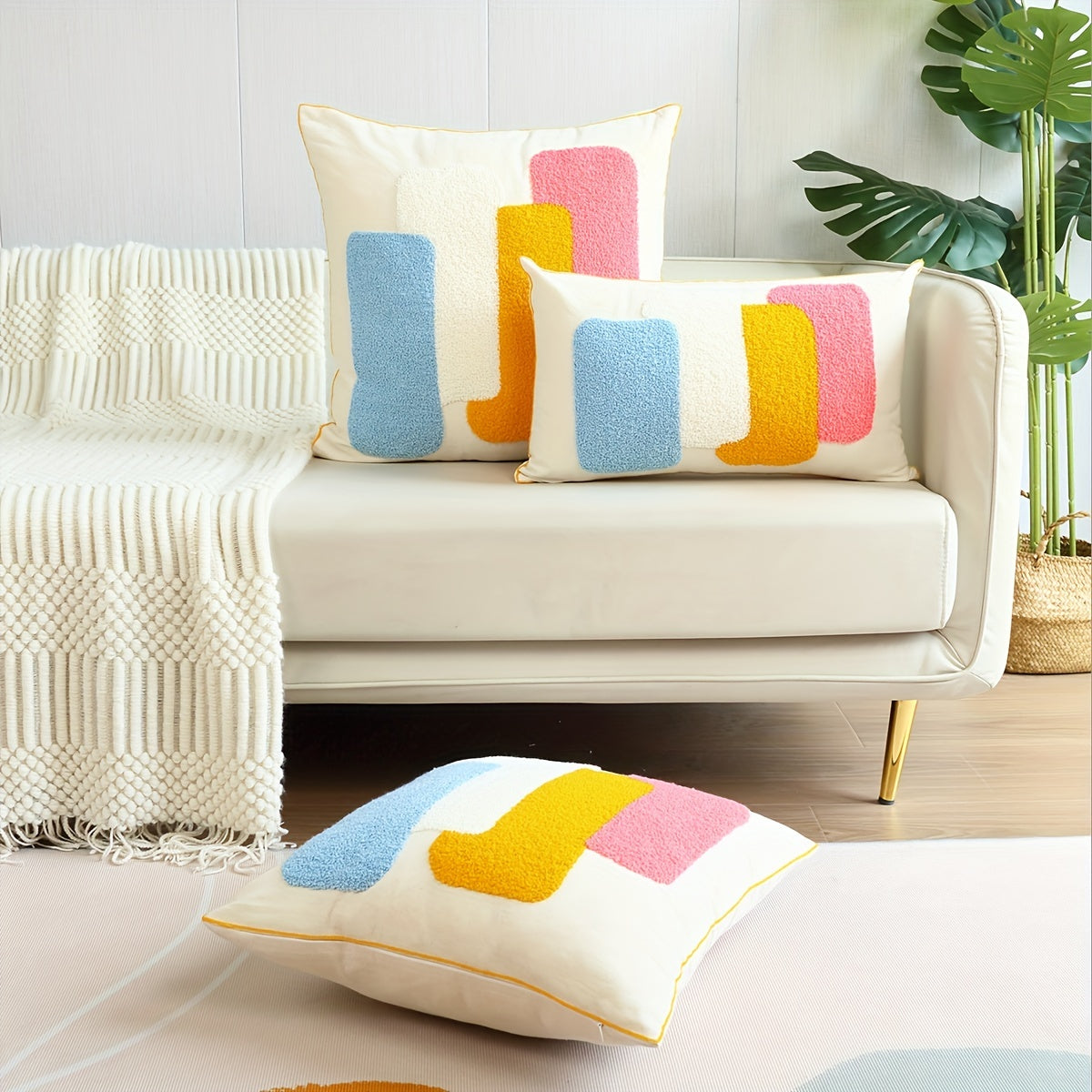 Stylish Geometric Pattern Cushion Cover