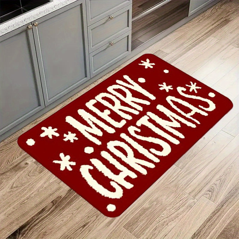 Festive "Merry Christmas" Door Mat