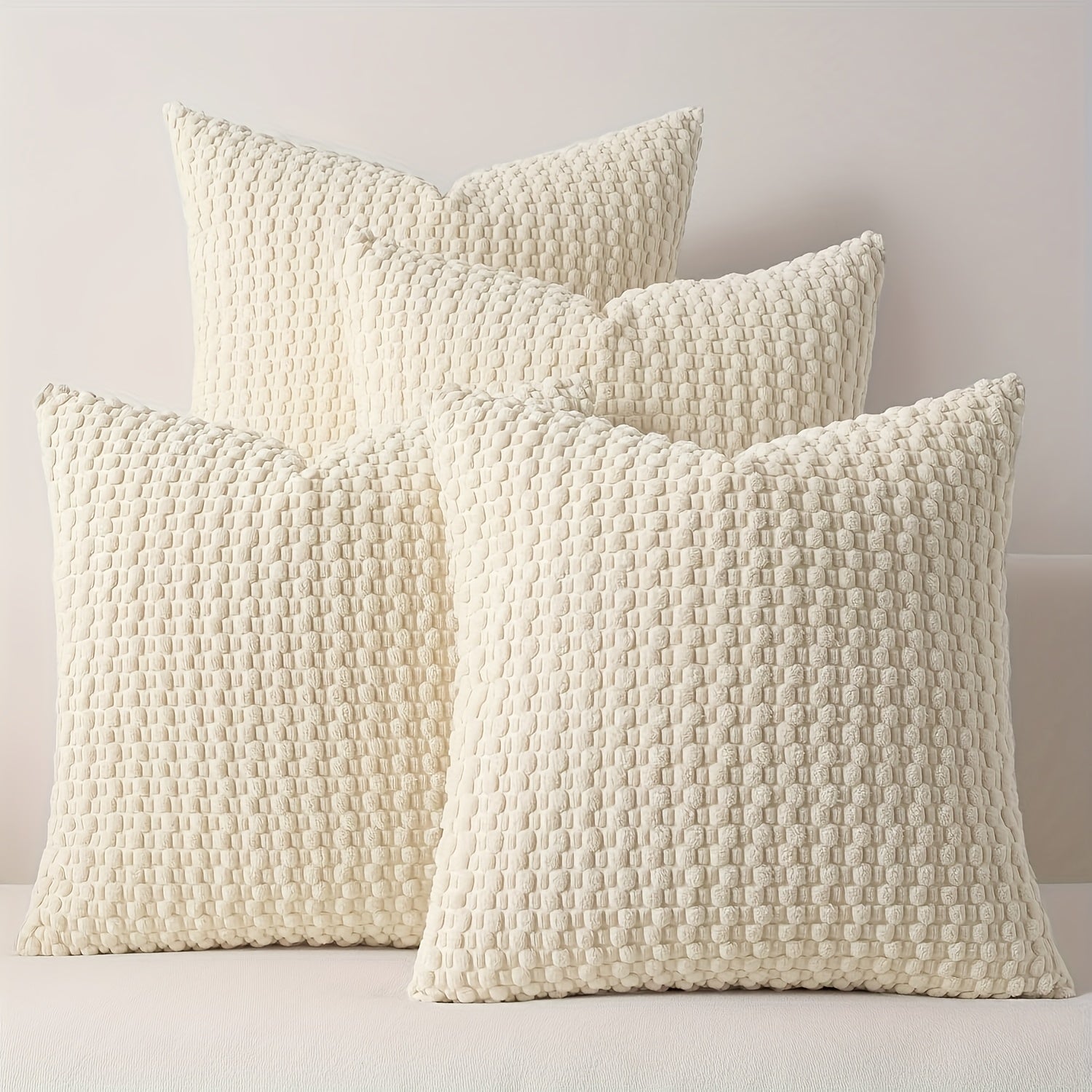 Set of 4 Soft Fleece Cushion Covers