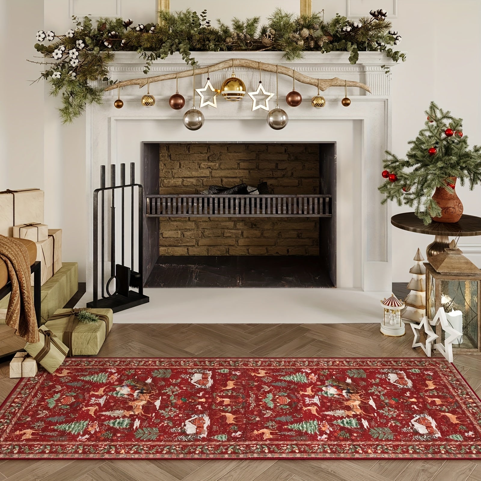 Rectangular Christmas rug