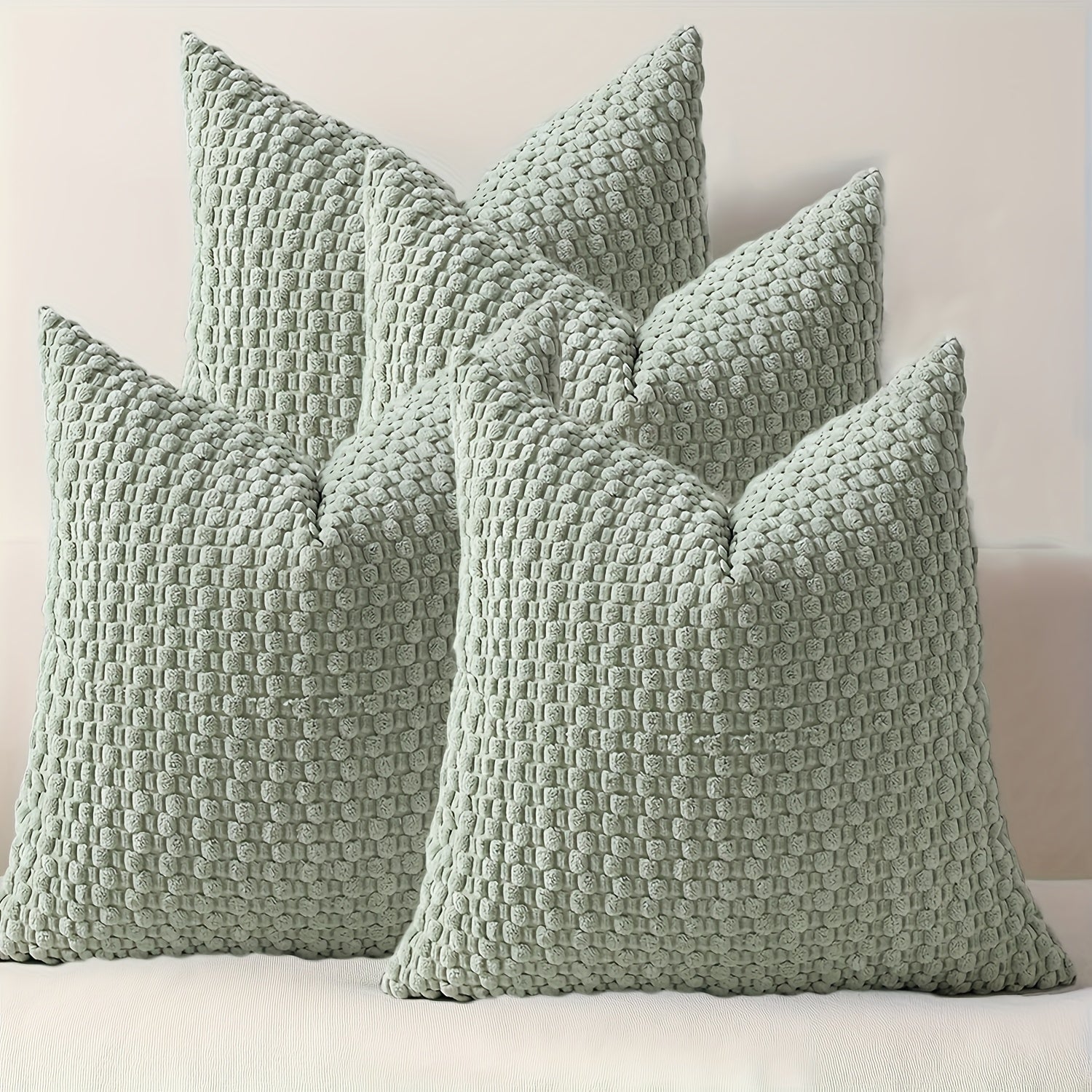 Set of 4 Soft Fleece Cushion Covers