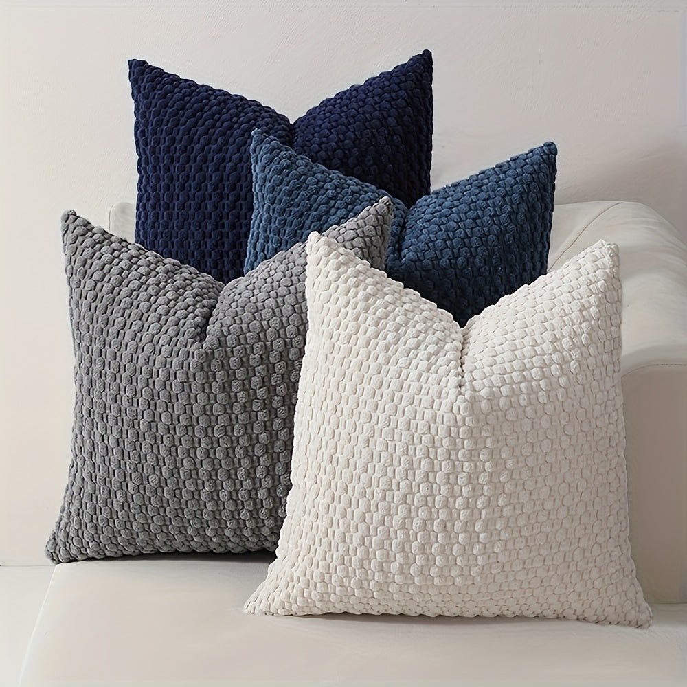 Set of 4 Soft Fleece Cushion Covers