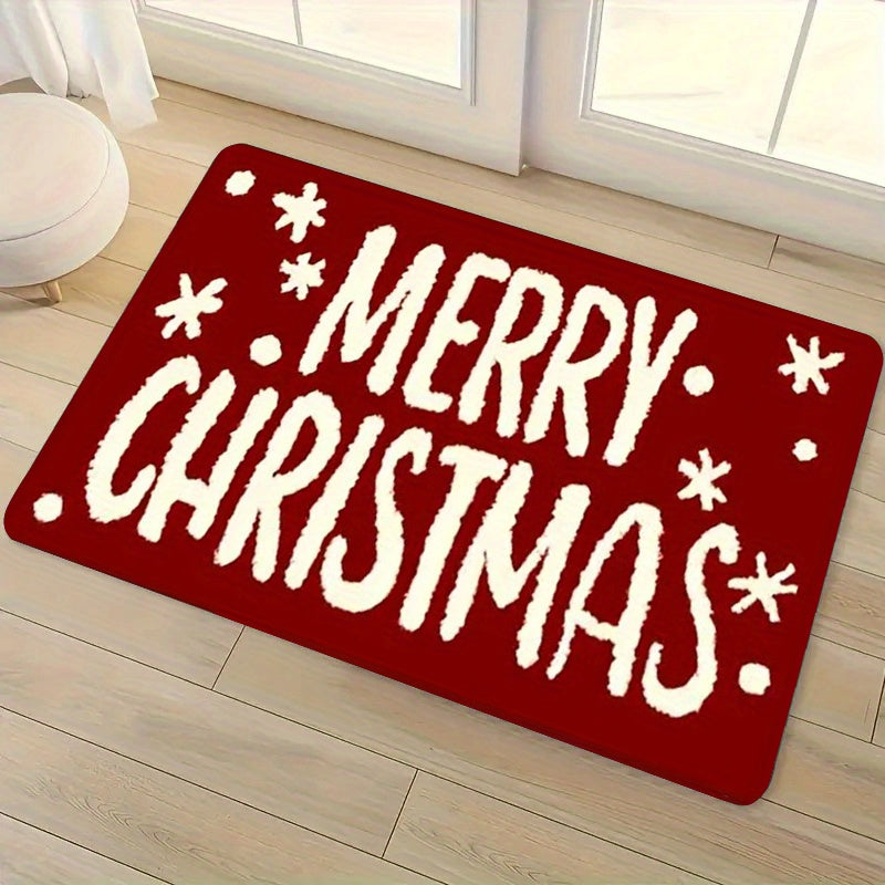 Festive "Merry Christmas" Door Mat