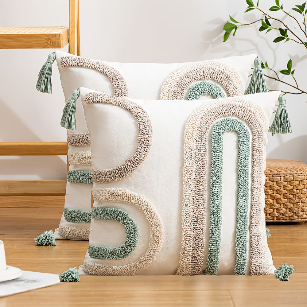 Set of 2 Tufted Cushion Covers