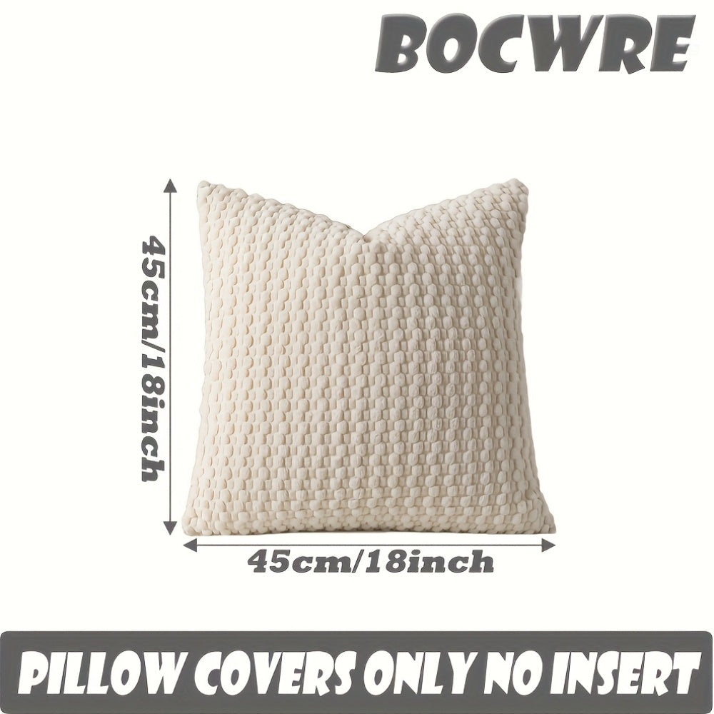 Set of 4 Soft Fleece Cushion Covers