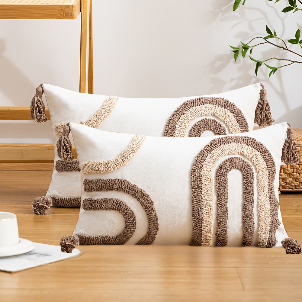 Set of 2 Tufted Cushion Covers