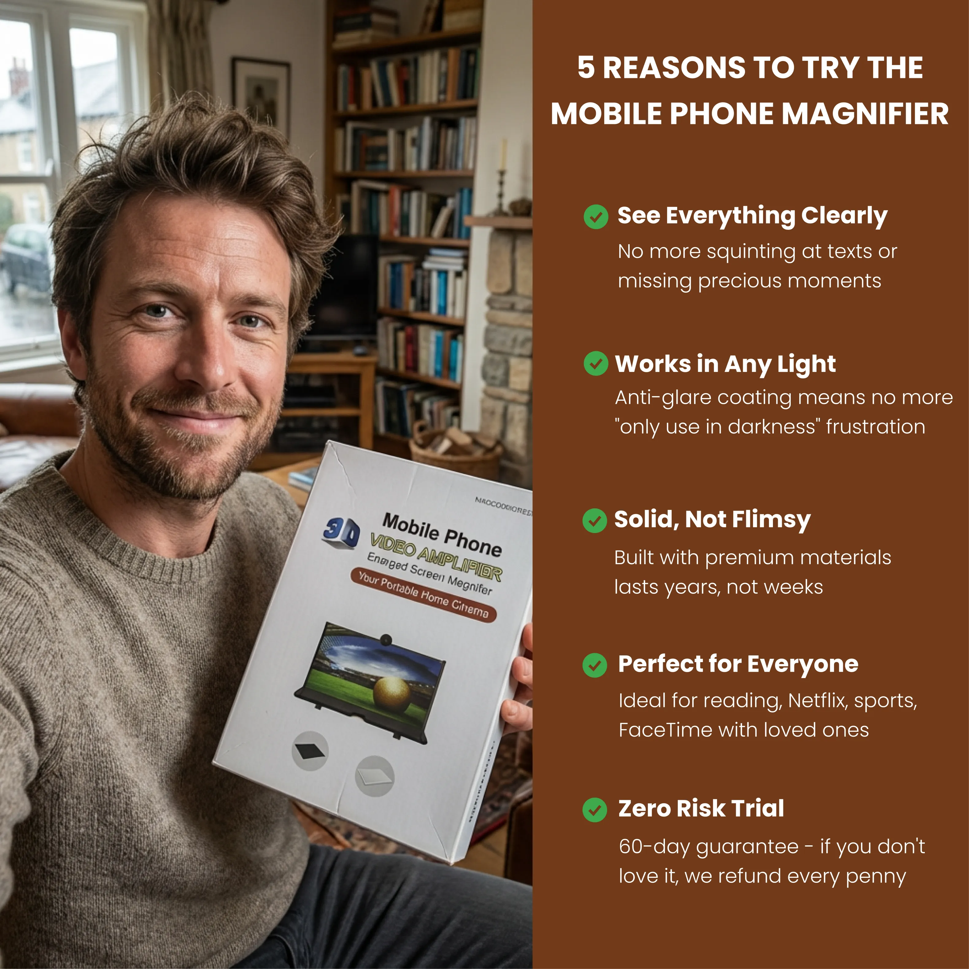 Pull-Out Mobile Phone Screen Amplifier