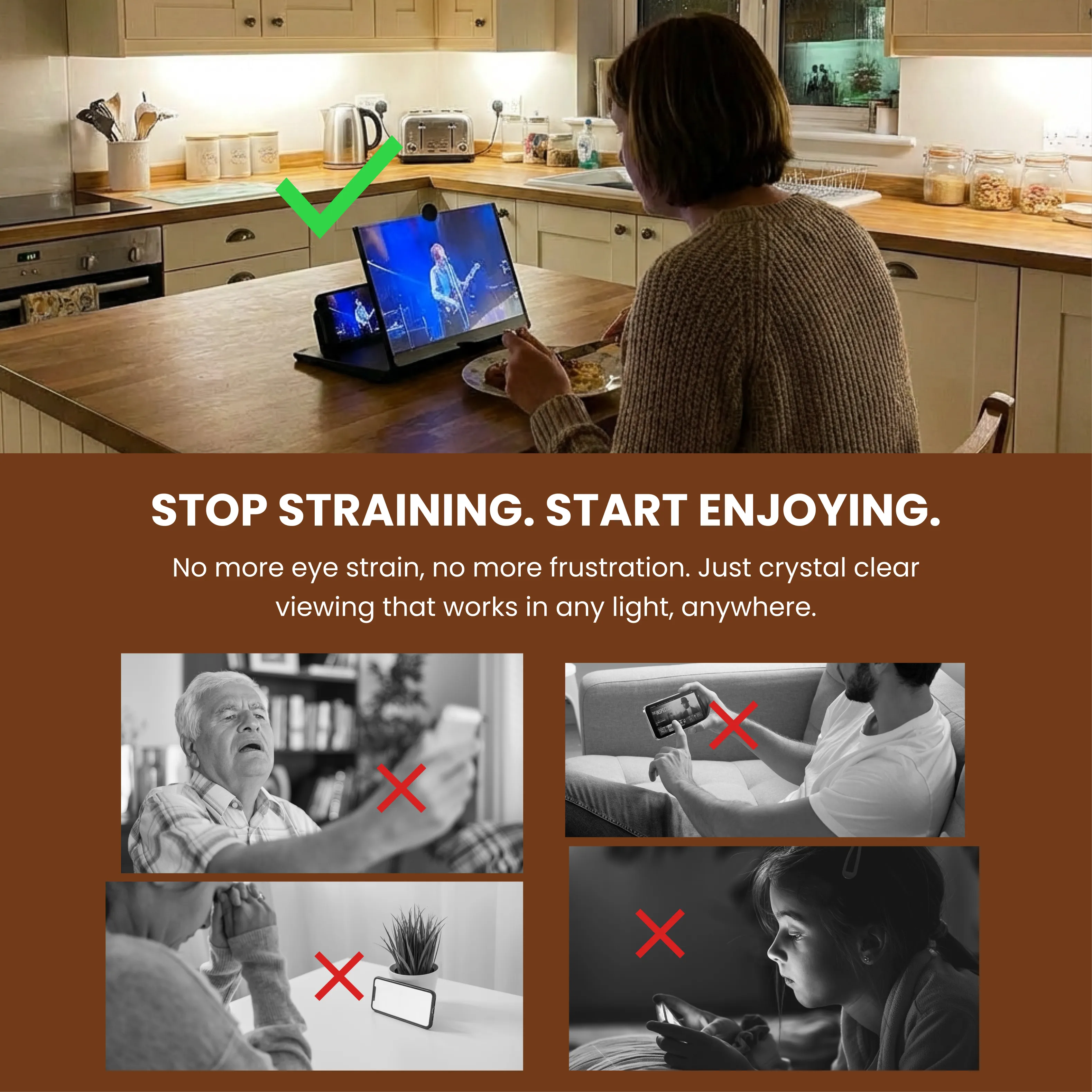 Pull-Out Mobile Phone Screen Amplifier